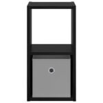 Bedside Table with Drawer 2 pcs Black Oak 25.5 x 22 x 49.5 cm