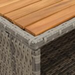 Cabinet Grey 70 x 50 x 87 cm Polyester and Roly Rattan