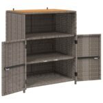 Cabinet Grey 70 x 50 x 87 cm Polyester and Roly Rattan