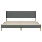 Bed Frame with Headboard Dark Grey connect plate