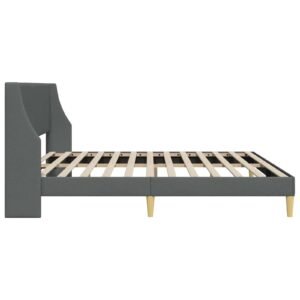 Bed Frame with Headboard Dark Grey connect plate