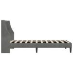 Bed Frame with Headboard Dark Grey 90 x 190 cm Velvet