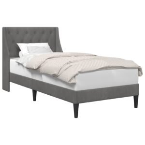 Bed Frame with Headboard Dark Grey connect plate