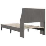 Bed Frame with Headboard Dark Grey connect plate