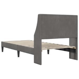 Bed Frame with Headboard Dark Grey connect plate