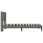 Bed Frame with Headboard Dark Grey 90 x 190 cm Velvet