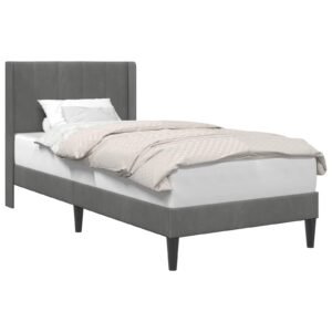Bed Frame with Headboard Dark Grey connect plate