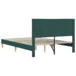 Bed Frame with Headboard Dark Grey 137 x 190 cm Fabric