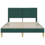 Bed Frame with Headboard Dark Grey 137 x 190 cm Fabric