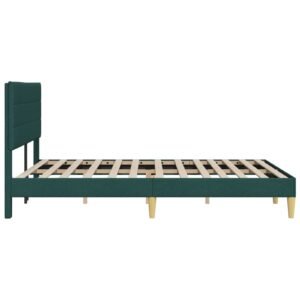 Bed Frame with Headboard Dark Grey 153 x 203 cm Fabric