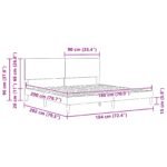 Bed Frame with Headboard Dark Grey 180 x 200 cm Corduroy Fabric