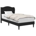 Bed Frame with Headboard Black 90 x 190 cm Faux Leather