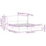Bed Frame with Headboard Black 180 x 200 cm Faux Leather