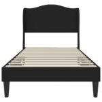 Bed Frame with Headboard Black 107 x 203 cm Faux Leather