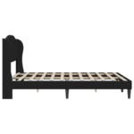 Bed Frame with Headboard Black 137 x 190 cm Faux Leather
