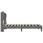 Bed Frame with Headboard Dark Grey 90 x 190 cm Velvet