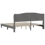 Bed Frame with Headboard Dark Grey 180 x 200 cm Velvet