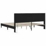 Bed Frame with LED Strip Lights Black 180 x 200 cm Faux Leather