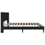 Bed Frame with LED Strip Lights Black 180 x 200 cm Faux Leather