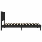 Bed Frame with LED Strip Lights Black 107 x 203 cm Faux Leather