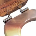 Soft-Close Toilet Seat 2 pcs Orange 44 x 38 cm MDF board