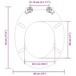 Soft-Close Toilet Seat 2 pcs Orange 44 x 38 cm MDF board