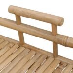 Wine Trolley with Wheels Natural 85 x 50 x 93 cm Bamboo