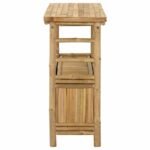 Console Table with Shelf Natural 80 x 35 x 75 cm Bamboo