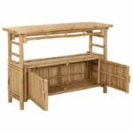 Console Table with Shelf Natural 110 x 35 x 75 cm Bamboo