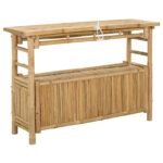 Console Table with Shelf Natural 110 x 35 x 75 cm Bamboo