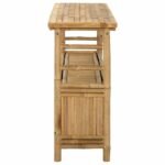 Console Table with Shelf Natural 110 x 35 x 75 cm Bamboo