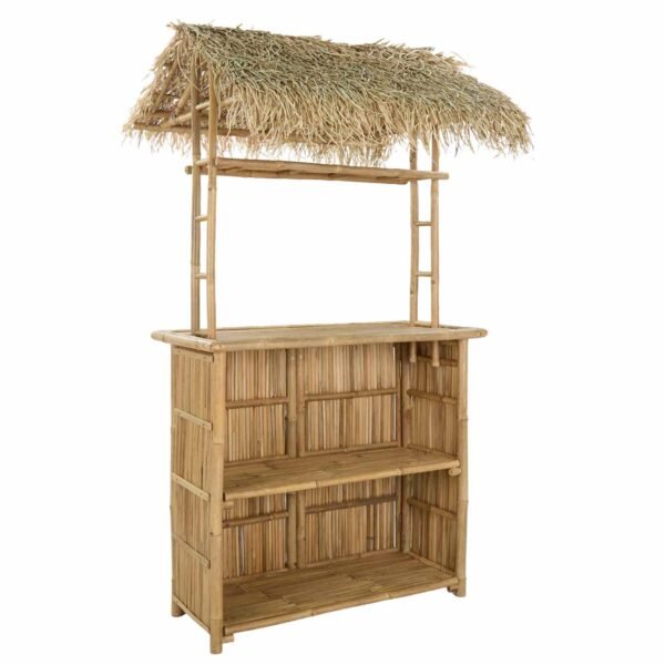 Outdoor Bar Table Natural 115 x 95 x 215 cm Bamboo