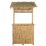 Outdoor Bar Table Natural 115 x 95 x 215 cm Bamboo