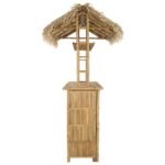 Outdoor Bar Table Natural 115 x 95 x 215 cm Bamboo