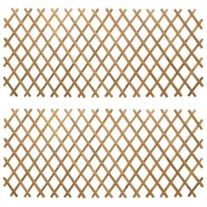 Expandable Trellis Fence 2 pcs Light Brown 100 x 105 cm Bamboo