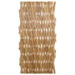 Expandable Trellis Fence 2 pcs Light Brown 100 x 105 cm Bamboo
