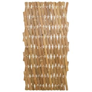 Expandable Trellis Fence 2 pcs Light Brown 100 x 105 cm Bamboo
