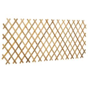 Expandable Trellis Fence 2 pcs Light Brown 100 x 105 cm Bamboo