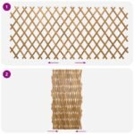Expandable Trellis Fence 2 pcs Light Brown 100 x 105 cm Bamboo