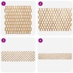 Expandable Trellis Fence 2 pcs Light Brown 100 x 105 cm Bamboo