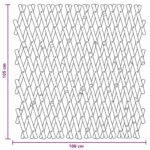 Expandable Trellis Fence 2 pcs Light Brown 100 x 105 cm Bamboo