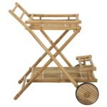 Tea Trolley with wheels Natural 79 x 67.5 x 84 cm Bamboo