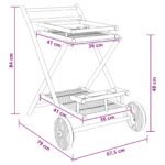 Tea Trolley with wheels Natural 79 x 67.5 x 84 cm Bamboo