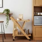 Kitchen Trolley with Wheels Light Brown 65 x 40.5 x 76.5 cm