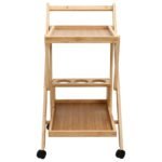 Kitchen Trolley with Wheels Light Brown 65 x 40.5 x 76.5 cm