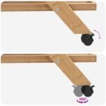 Kitchen Trolley with Wheels Light Brown 65 x 40.5 x 76.5 cm