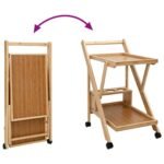 Kitchen Trolley with Wheels Light Brown 65 x 40.5 x 76.5 cm