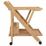 Kitchen Trolley with Wheels Light Brown 65 x 40.5 x 76.5 cm