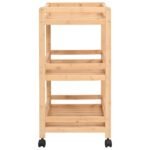 Kitchen Trolley with Wheels Natural 46 x 38 x 76 cm Bamboo