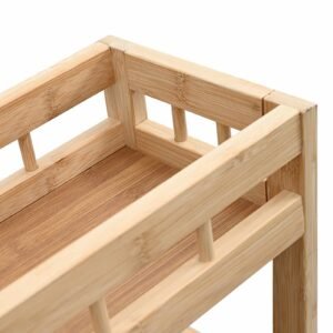 Kitchen Trolley with Wheels Natural 60 x 18 x 97 cm Bamboo